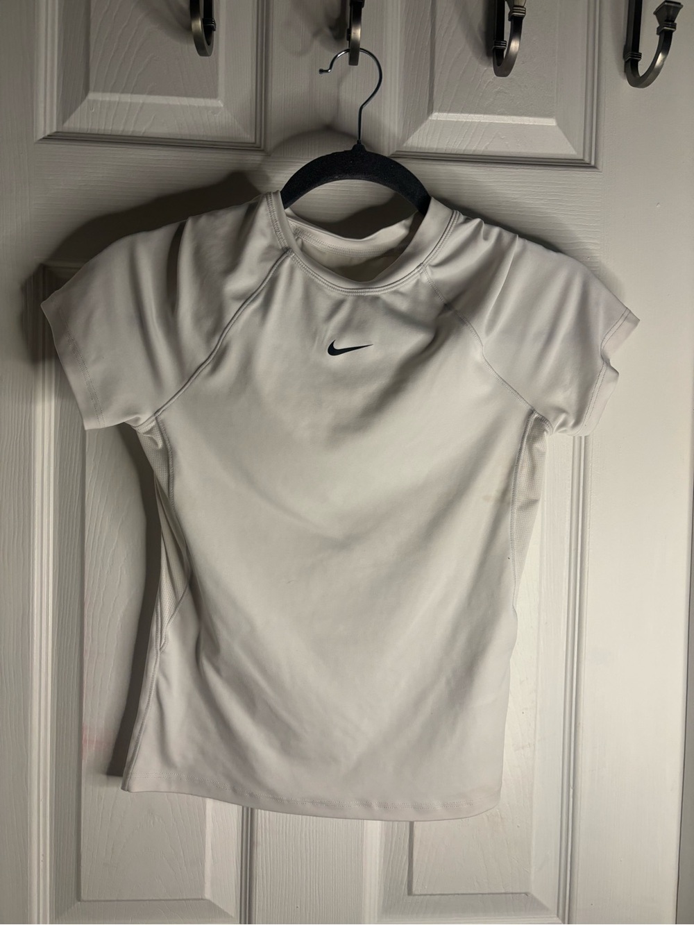 Nike Pro White Performance Zip-Up Top